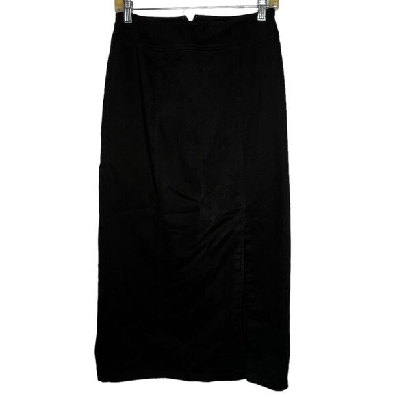 Ann Taylor Stretch‎ Black Skirt with Slit - Picture 1 of 5